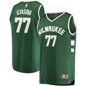 Camiseta Ersan Ilyasova 77 Milwaukee Bucks Icon Edition Verde Hombre